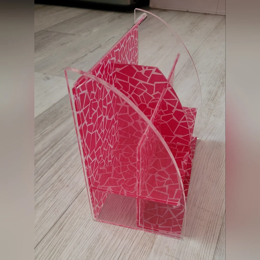Hot Pink Geometric Multipurpose Home Organizer
